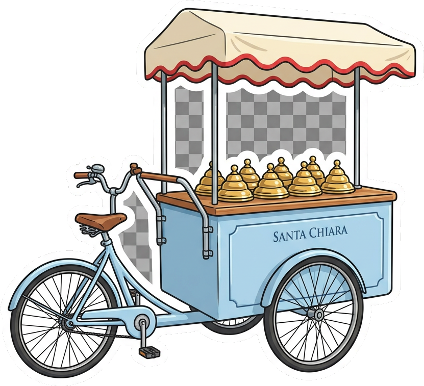 Santa Chiara gelato cart